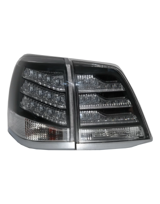 Fanali posteriori LED compatibile con Toyota Land Cruiser FJ200 J200 (2007-2011) nero and White (Cod