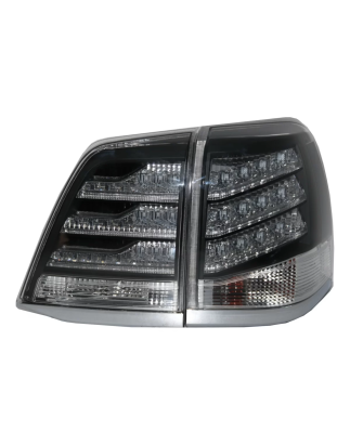 Fanali posteriori LED compatibile con Toyota Land Cruiser FJ200 J200 (2007-2011) nero and White (Cod