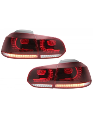 Fanali posteriori Full LED compatibile con VW Golf 6 VI (2008-2013) Cherry rosso R20 GTI design (LHD