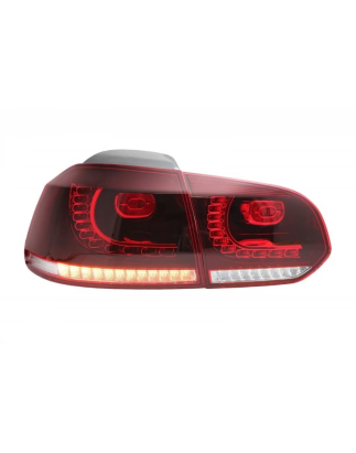 Fanali posteriori Full LED compatibile con VW Golf 6 VI (2008-2013) Cherry rosso R20 GTI design (LHD