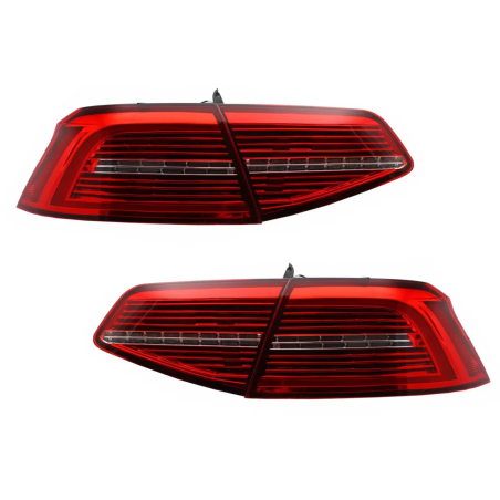 Fanali posteriori LED compatibile con VW Passat B8 3G (2015-2019) Berlina Matrix R line con Sequenti
