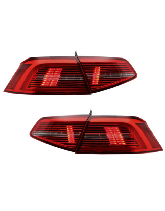 Fanali posteriori LED compatibile con VW Passat B8 3G (2015-2019) Berlina Matrix R line con Sequenti