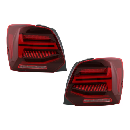 Fanali posteriori Full LED compatibile con VW Polo 6R 6C 61 (2011-2017) Sequential Dynamic Turning L