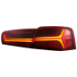 Fanali posteriori Full LED compatibile con Audi A6 4G C7 Berlina (2011-2014) rosso trasparente desig