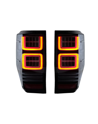 Fanali posteriori LED compatibile con Ford Ranger (2012-2018) trasparente con Sequential Dynamic Tur