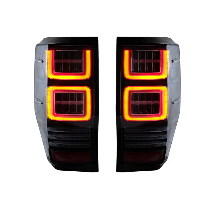 Fanali posteriori LED compatibile con Ford Ranger (2012-2018) trasparente con Sequential Dynamic Tur