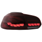Fanali posteriori Full LED compatibile con VW Golf 6 VI (2008-2013) rosso fumé con Sequential Dynam