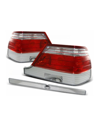 Fanali posteriori compatibile con Mercedes S-Classe W140 Berlina (1995-10.1998) rosso trasparente (C