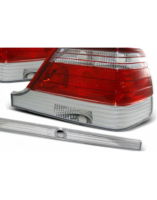 Fanali posteriori compatibile con Mercedes S-Classe W140 Berlina (1995-10.1998) rosso trasparente (C