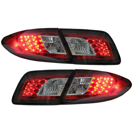 Fanali posteriori LED compatibile con Mazda 6 Berlina GG1 (08.2002-08.2007) nero (Cod. K-TLMA6BLED)
