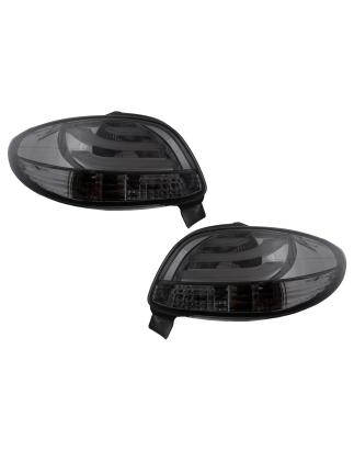 Fanali posteriori LED compatibile con Peugeot 206 HatchBack 3 / 5 Doors (1998-2004) nero fumé (Cod.