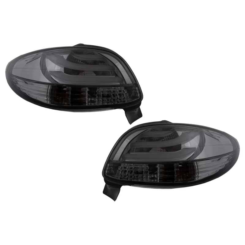 Fanali posteriori LED compatibile con Peugeot 206 HatchBack 3 / 5 Doors (1998-2004) nero fumé (Cod.