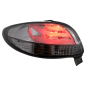 Fanali posteriori LED compatibile con Peugeot 206 HatchBack 3 / 5 Doors (1998-2004) nero fumé (Cod.