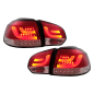 Fanali posteriori LED compatibile con VW Golf 6 VI (2008-2013) rosso trasparente (Cod. K-TLVWG6RCLED