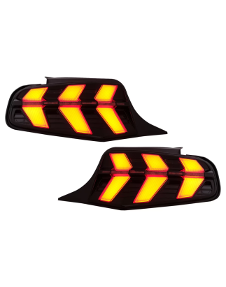 Fanali posteriori LED compatibile con Ford Mustang V Pre-Facelift (2010-2012) fumé 7 Modes con Dyna