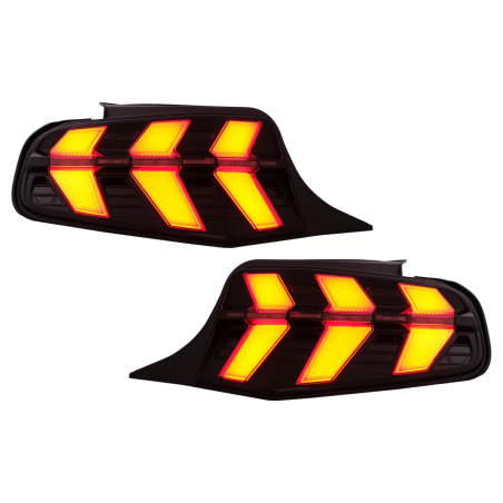 Fanali posteriori LED compatibile con Ford Mustang V Pre-Facelift (2010-2012) fumé 7 Modes con Dyna