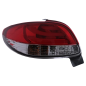 Fanali posteriori LED compatibile con Peugeot 206 HatchBack 3 / 5 Doors (10.1998-2004) rosso White (