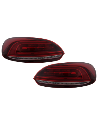 Fanali posteriori LED compatibile con VW Scirocco Hatchback 137 Mk3 (2008-2014) rosso Dynamic Turnin