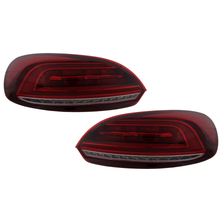 Fanali posteriori LED compatibile con VW Scirocco Hatchback 137 Mk3 (2008-2014) rosso Dynamic Turnin