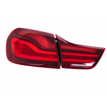 Fanali posteriori LED compatibile con BMW 4 Serie F32 F33 F36 M4 F82 F83 (2013-03.2019) rosso nero (