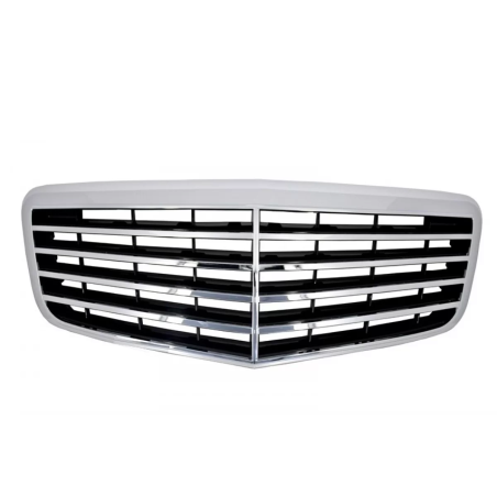 Griglia anteriore compatibile con Mercedes Classe E W211 (2006-2009) design Facelift (Cod. K-FGMBW21