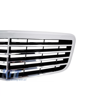 Griglia anteriore compatibile con Mercedes Classe E W211 (2006-2009) design Facelift (Cod. K-FGMBW21
