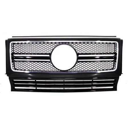Griglia anteriore compatibile con Mercedes G-Classe W463 (1990-2018) G65 design nero lucido cromato 
