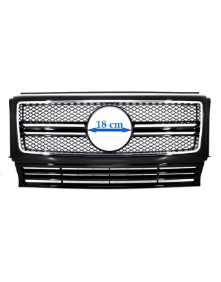 Griglia anteriore compatibile con Mercedes G-Classe W463 (1990-2018) G65 design nero lucido cromato 