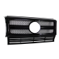 Griglia anteriore compatibile con Mercedes G-Classe W463 (1990-2017) New G65 G63 design Full nero lu