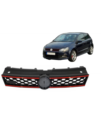 Griglia anteriore Central Sport Grille compatibile con VW Polo 6R (2009-2014) GTI design (Cod. K-FGV