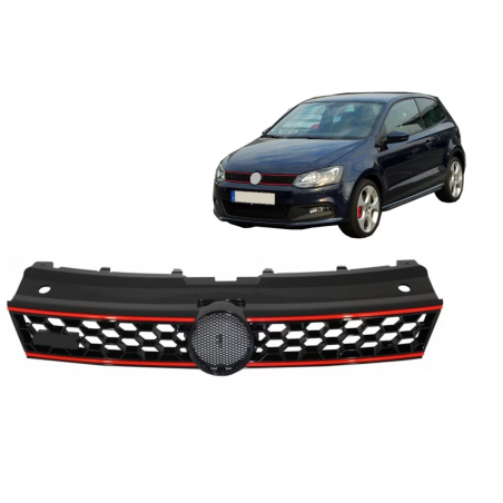 Griglia anteriore Central Sport Grille compatibile con VW Polo 6R (2009-2014) GTI design (Cod. K-FGV