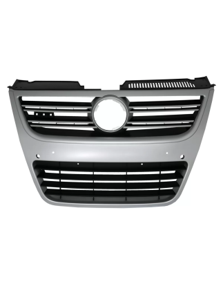 Griglia anteriore compatibile con VW Passat 3C (2007-2010) Silver Aluminium look (Cod. K-FGVWP3CR36S
