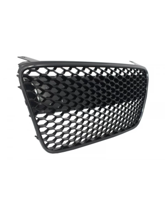 Griglia anteriore compatibile con Audi R8 (2007-2012) Honeycomb nero lucido (Cod. K-FGAUR8WOBB)