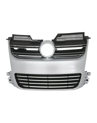 Griglia anteriore compatibile con VW Golf 5 V (2003-2007) R32 design Brushed Aluminium (Cod. K-FGVWG