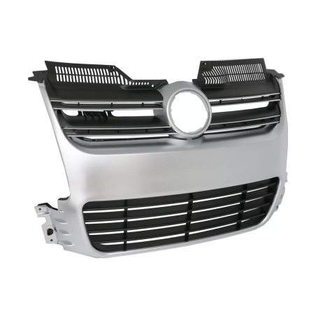 Griglia anteriore compatibile con VW Golf 5 V (2003-2007) R32 design Brushed Aluminium (Cod. K-FGVWG