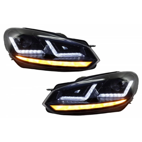 Griglia anteriore compatibile con VW Golf VI (2008-2012) con Osram Xenon Fari anteriori LED Dynamic 
