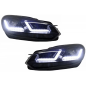 Griglia anteriore compatibile con VW Golf VI (2008-2012) con Osram Xenon Fari anteriori LED Dynamic 