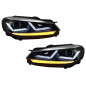 Griglia anteriore compatibile con VW Golf VI (2008-2012) con Osram Xenon Fari anteriori cromato LED 
