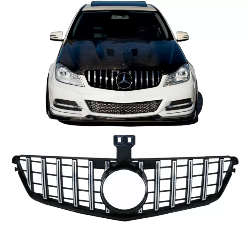 Griglia anteriore compatibile con Mercedes C-Classe W204 S204 Berlina Station Wagon (2007-2014) GT-R