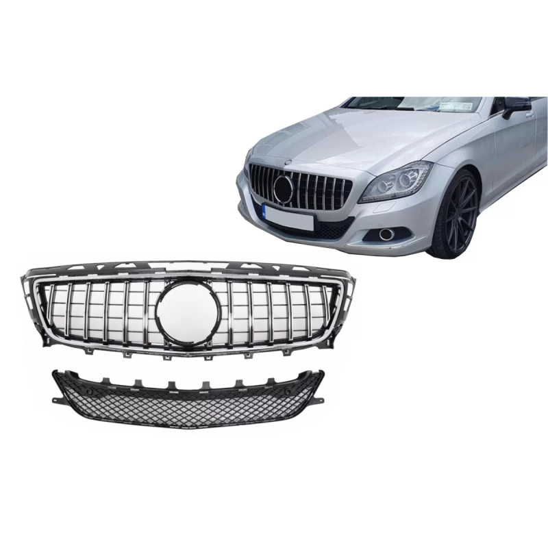 Griglia anteriore compatibile con Mercedes CLS W218 C218 (2011-2014) X218 Shooting Brake (2012-2014)