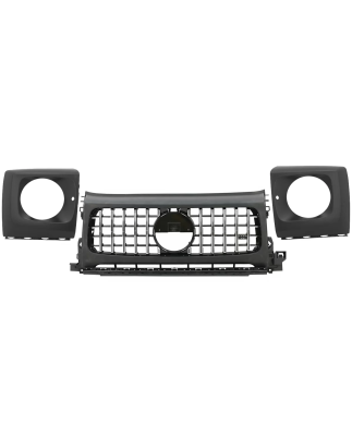 Griglia anteriore con Fari anteriori Covers compatibile con Mercedes G-Classe W464 W463A G63 AMG (06