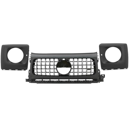 Griglia anteriore con Fari anteriori Covers compatibile con Mercedes G-Classe W464 W463A G63 AMG (06