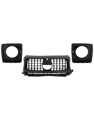 Griglia anteriore con Fari anteriori Covers compatibile con Mercedes G-Classe W464 W463A & G63 AMG (
