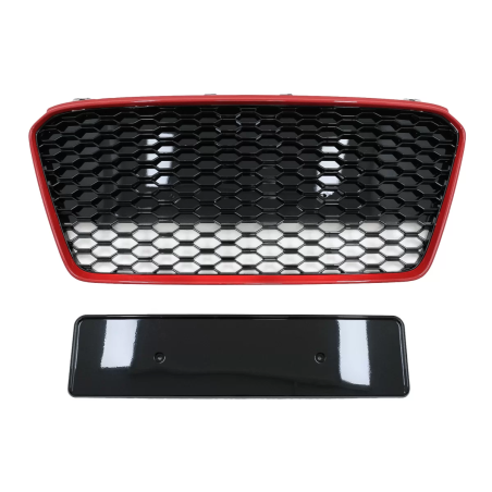Griglia anteriore compatibile con Audi R8 42 1st Generation Facelift (2013-2015) RS design Glossy ne