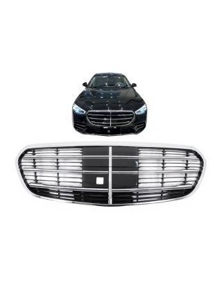 Griglia anteriore compatibile con Mercedes S-Classe W223 (2020-in poi) Berlina (Cod. K-FGMBW223)