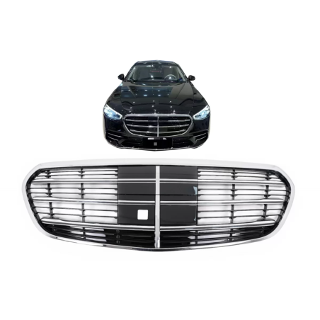 Griglia anteriore compatibile con Mercedes S-Classe W223 (2020-in poi) Berlina (Cod. K-FGMBW223)