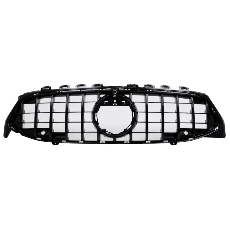 Griglia anteriore compatibile con Mercedes CLA X118 C118 (2019-05.2023) nero lucido Stripes GT-R Pan