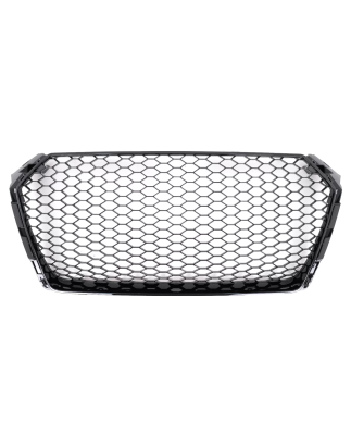 Griglia anteriore compatibile con Audi A4 B9 8W (2016-2018) Berlina Avant RS design Glossy nero (Cod