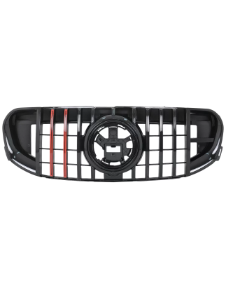 Griglia anteriore con rosso Insertion compatibile con Mercedes GLS SUV X167 (2019-2023) GTR design (