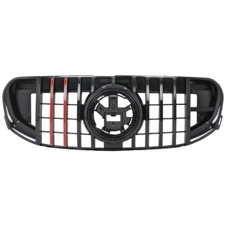Griglia anteriore con rosso Insertion compatibile con Mercedes GLS SUV X167 (2019-2023) GTR design (